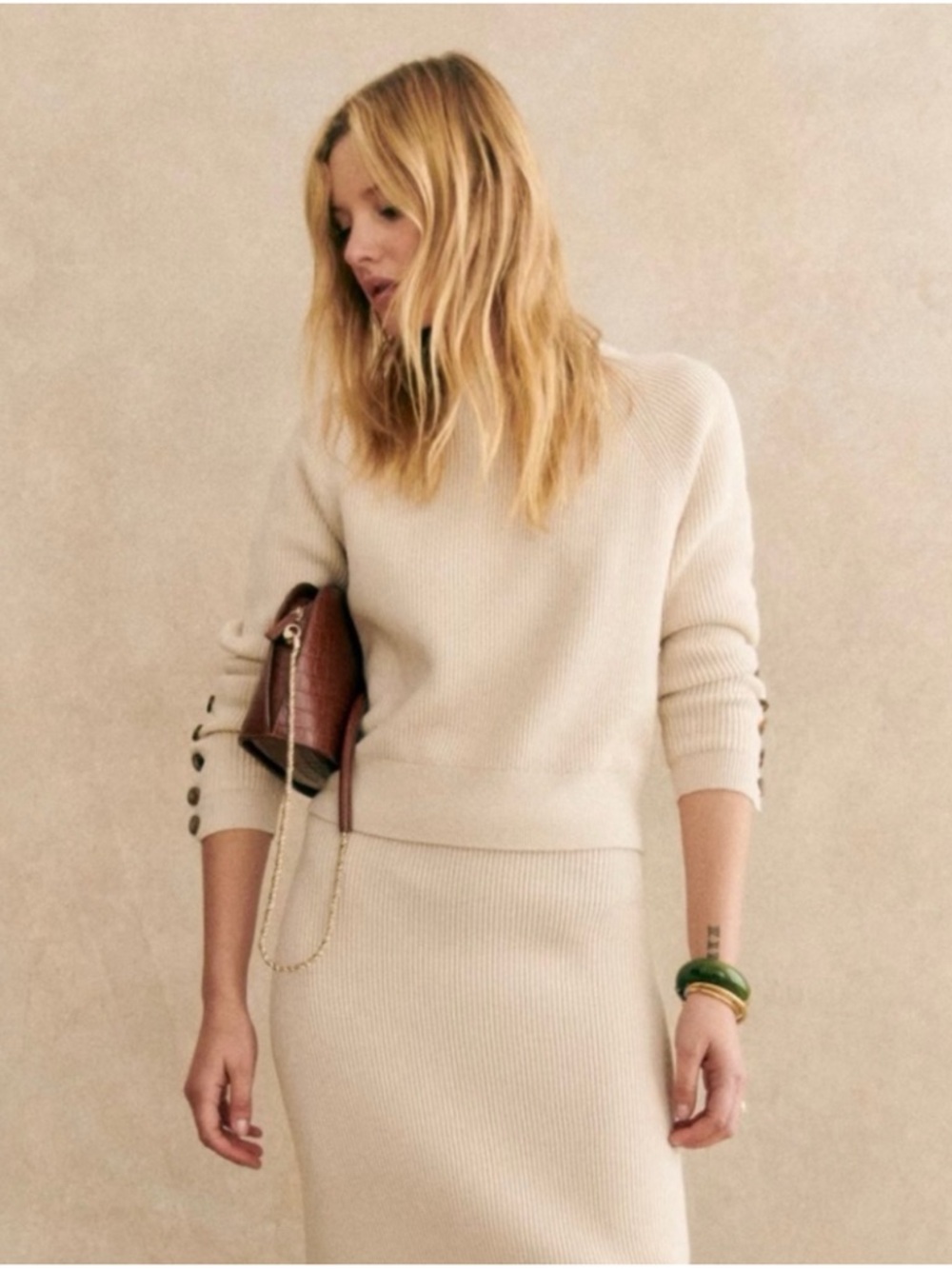 Sezane Sami Jumper sweater in natural size XS